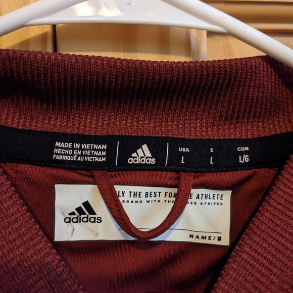 Adidas climalite burgundy zip up jacket - Picture 2 of 4